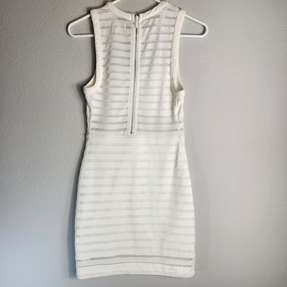 Urban Outfitters Silence + Noise Ivory Bodycon Eyelet Cutout Mini Dress-Size S - Picture 5 of 8
